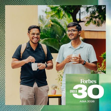 Aroleap cofounders Anurag Dani and Rohit Patel, Forbes 30 Under 30 Asia 2026