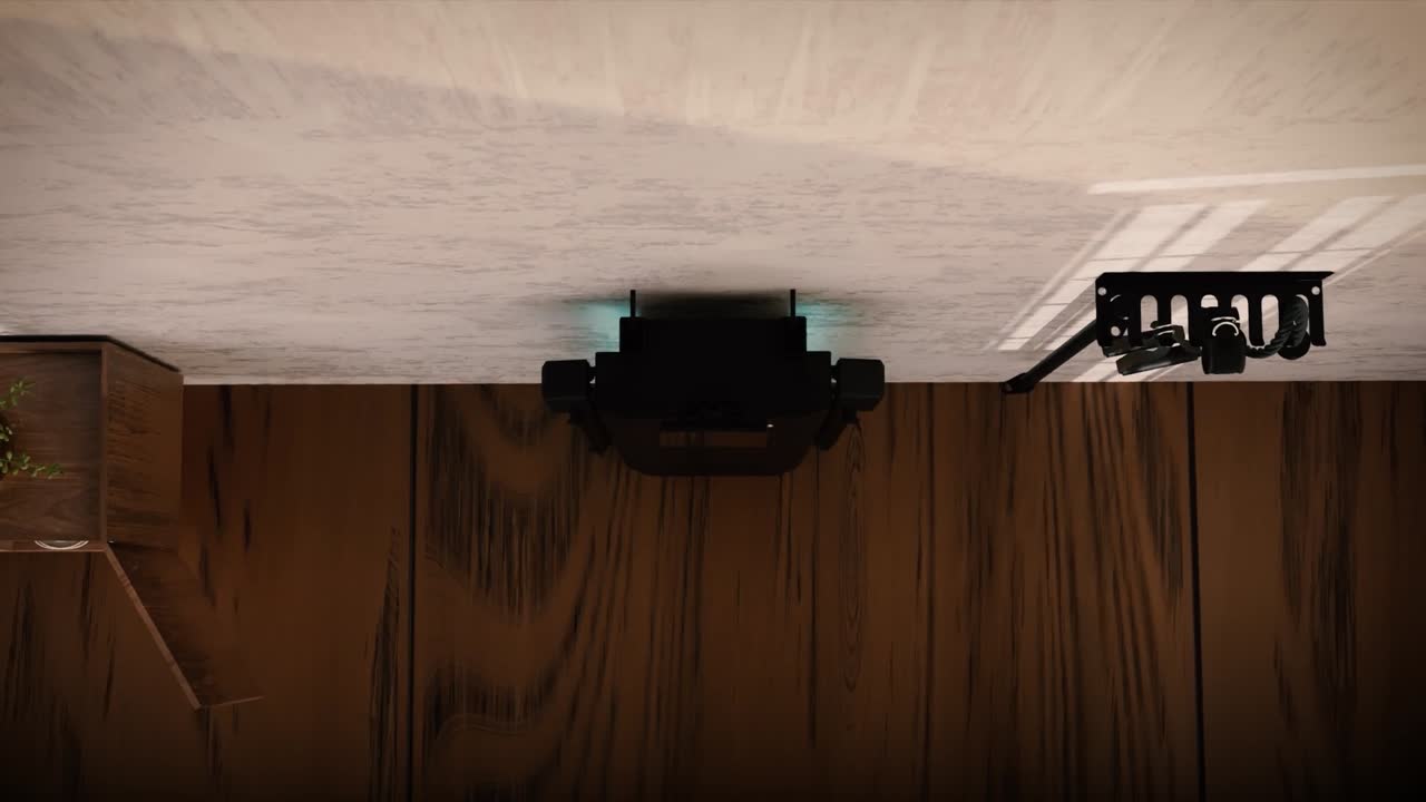 Aroleap X folding flat against the wall to save floor space